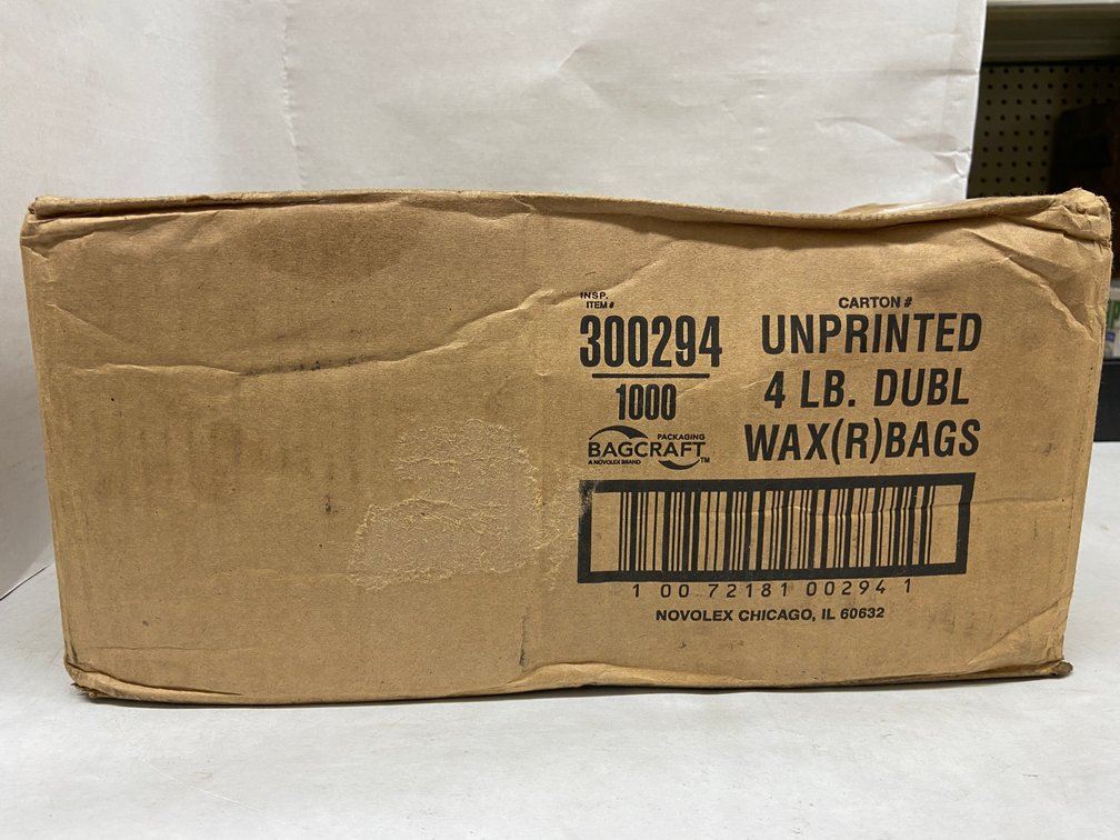 Case of Bagcraft 4 lb. Wax Bags