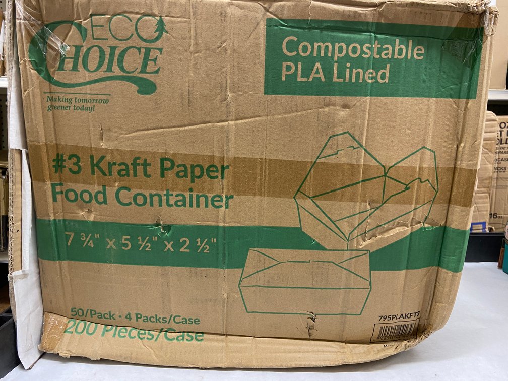 Case of Kraft Paper Food Containers