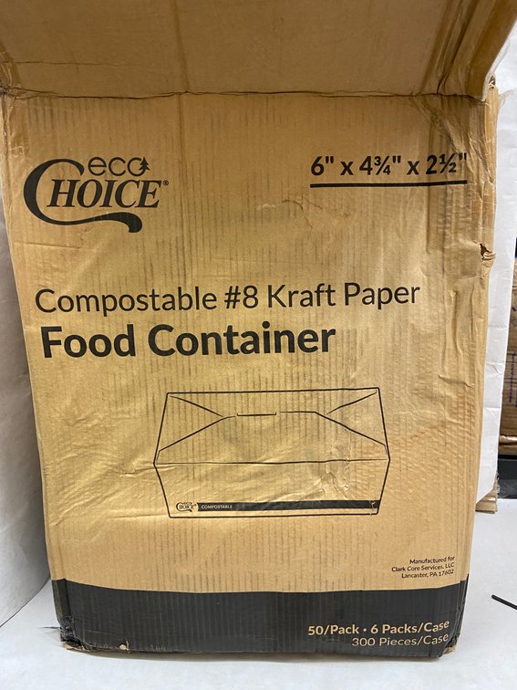 Case of Kraft Paper Food Containers