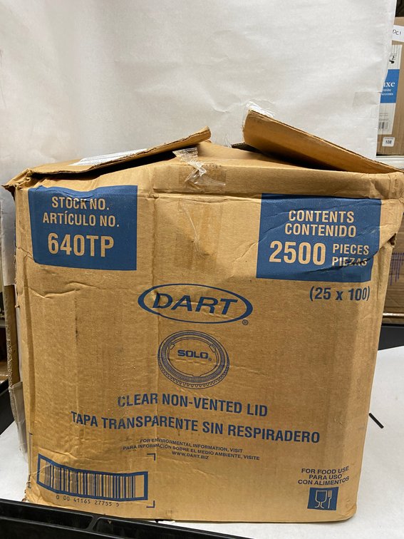 Case of Dart Clear Non-Vented Lids