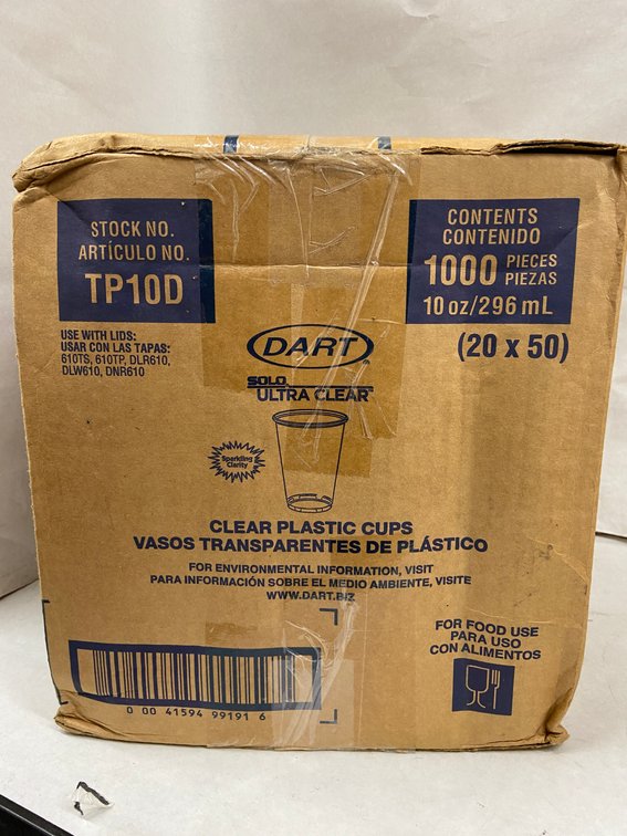 Case of Dart Solo Ultra Clear Plastic Cups