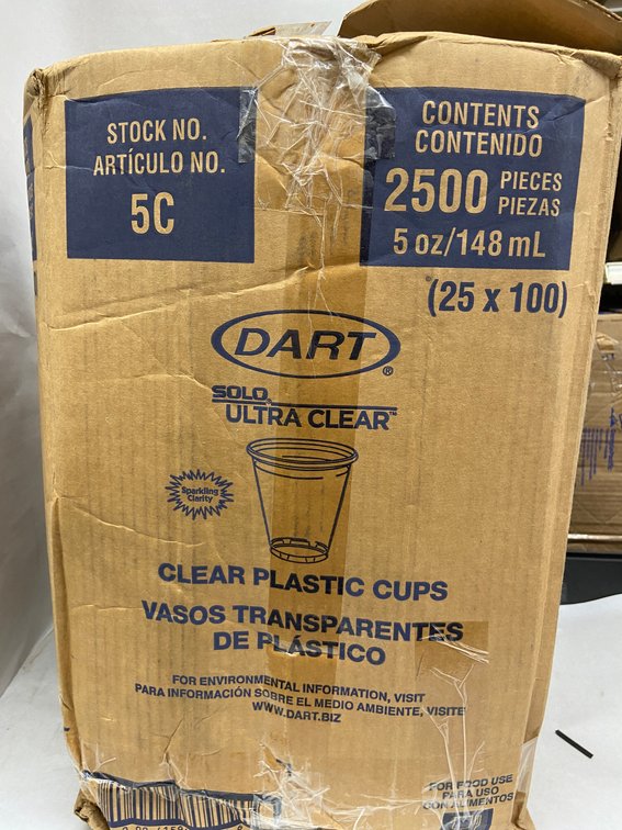 Case of Dart Solo Ultra Clear Plastic Cups
