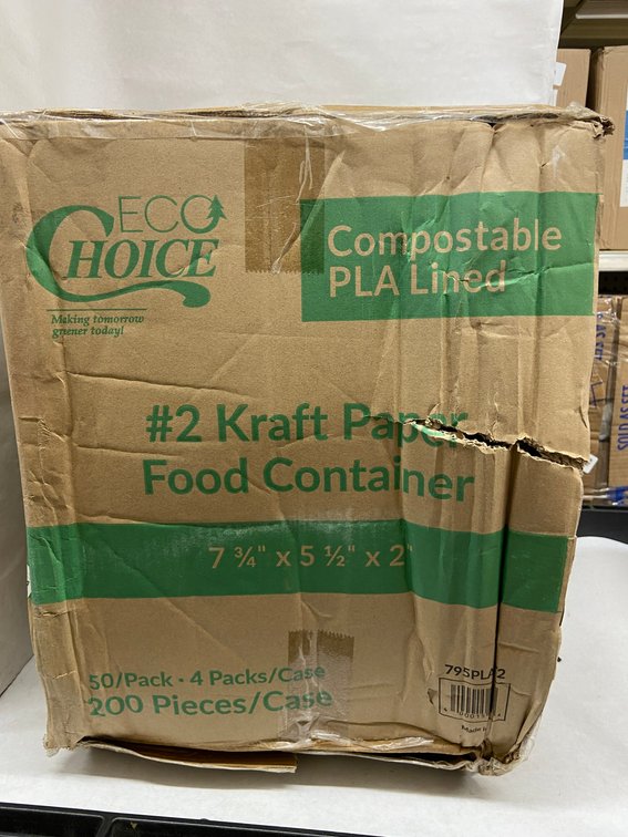 Case of Eco Choice #2 Kraft Food Containers