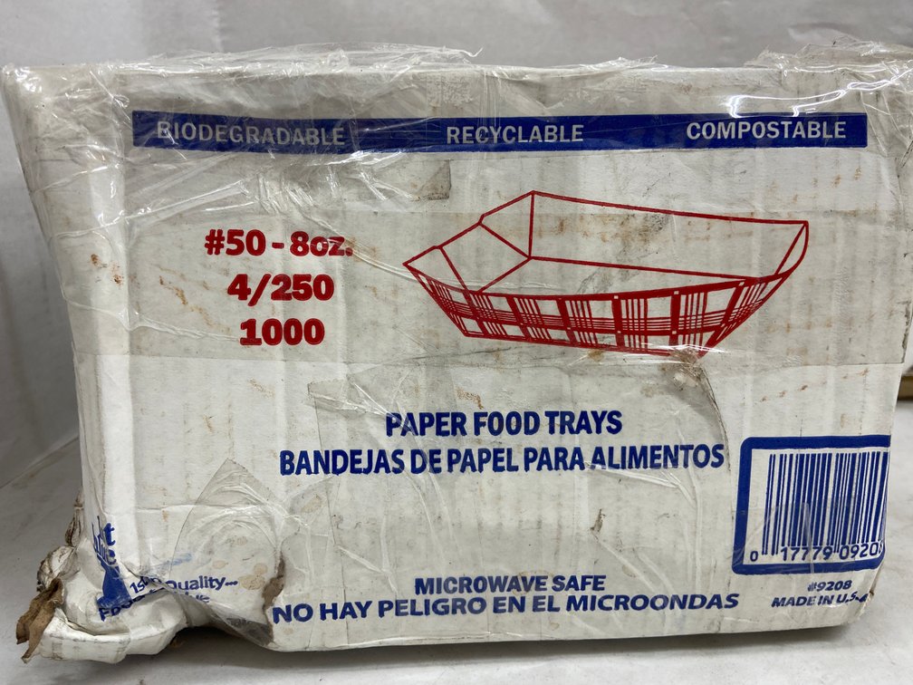 Case of #50 Paper Food Trays