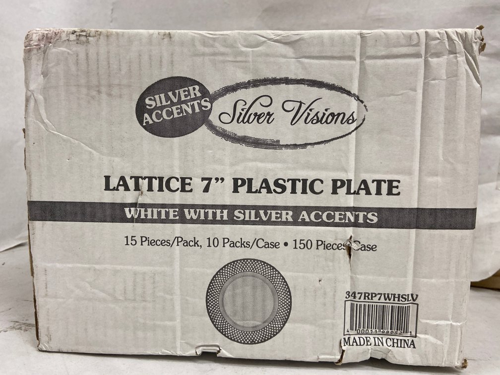 Case of 7" Lattice Plastic Plates