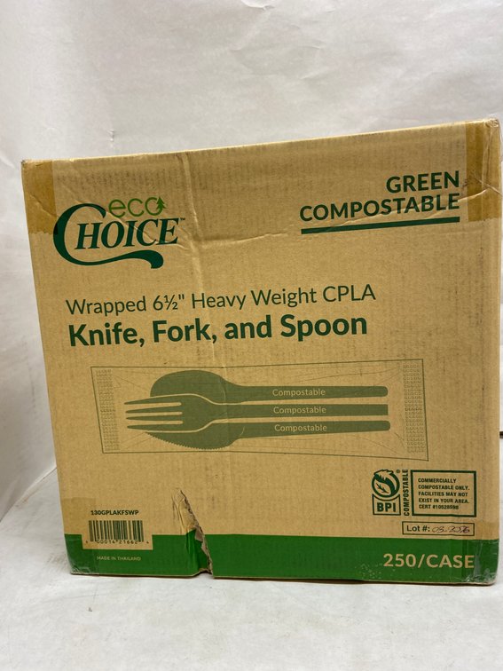 Case of Eco-Choice Compostable Cutlery Sets