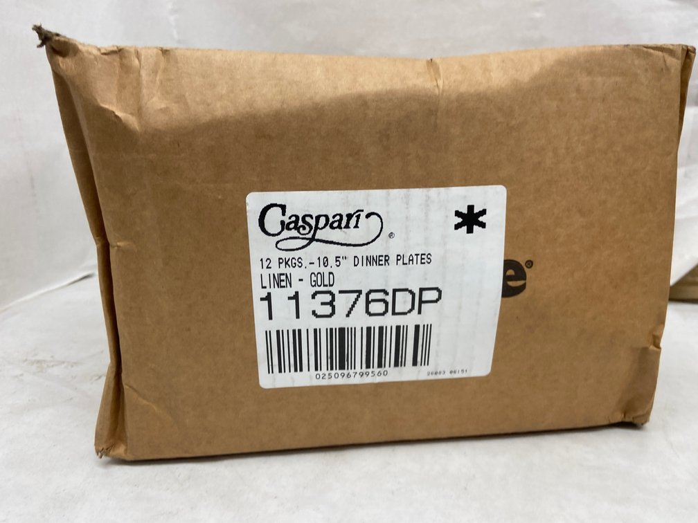 Case of Gaspari Linen-Gold Dinner Plates