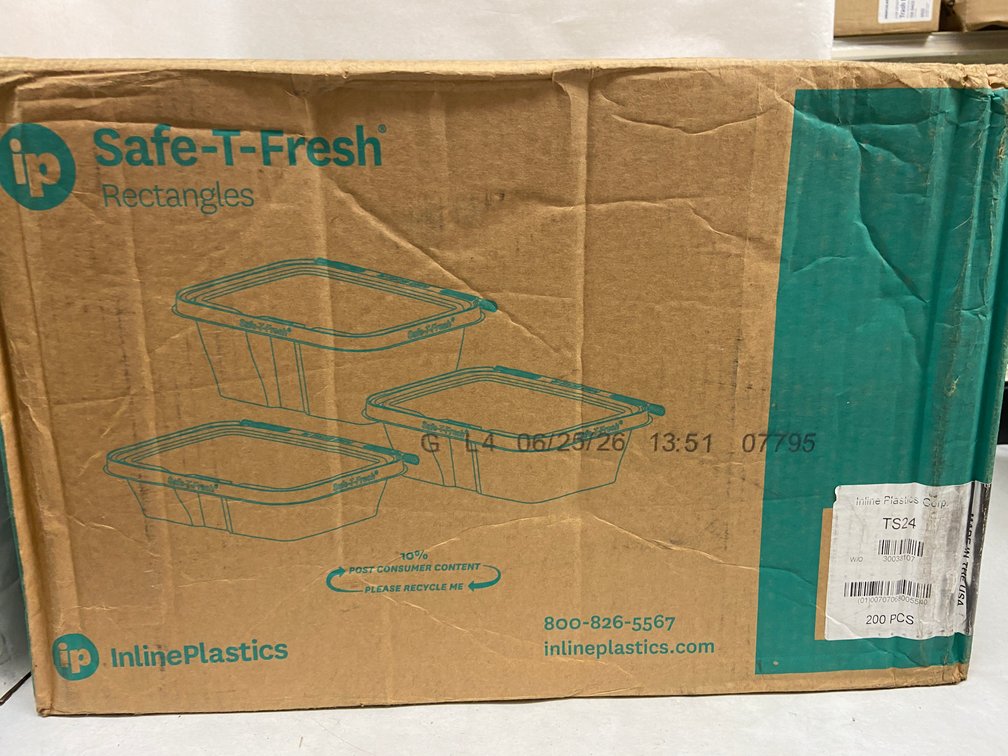 Case of Safe-T-Fresh Rectangular Containers