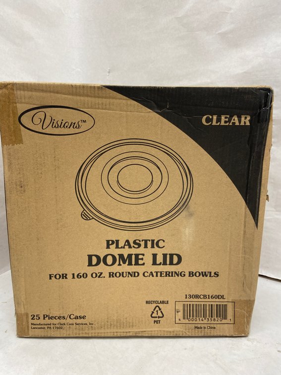 Case of Plastic Dome Lids