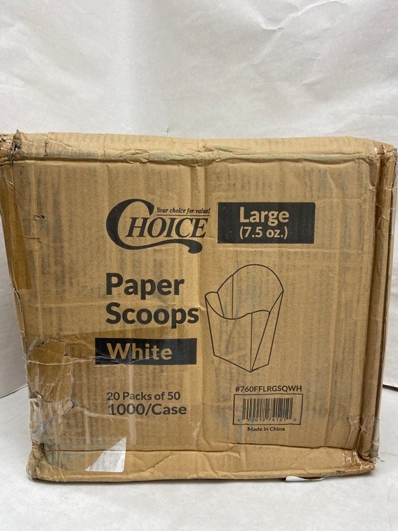 Case of Choice Large White Paper Scoops