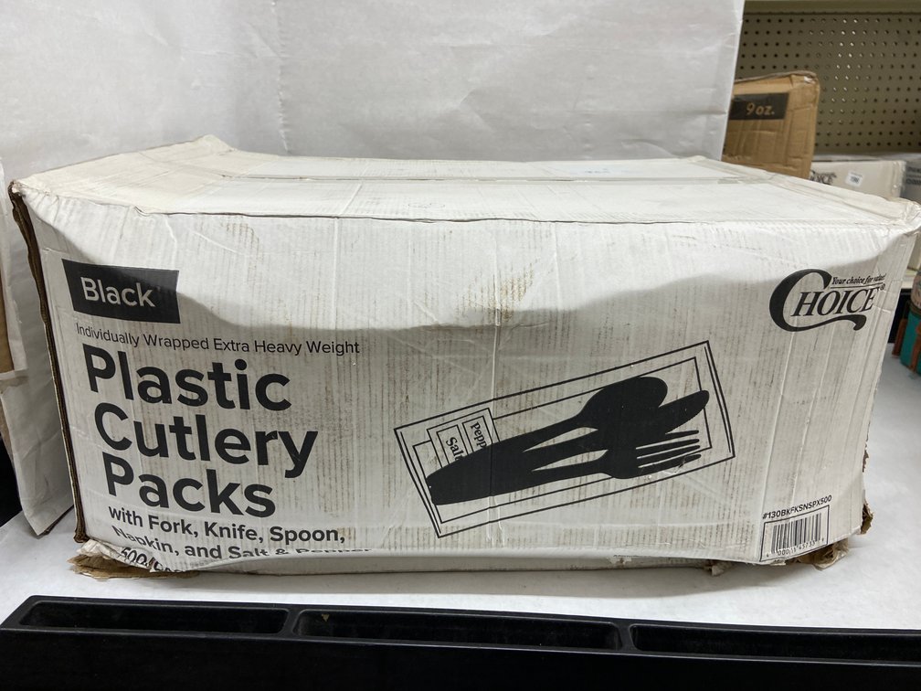 Case of Choice Black Plastic Cutlery Packs
