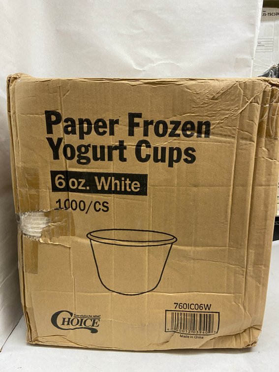 Case of Paper Frozen Yogurt Cups