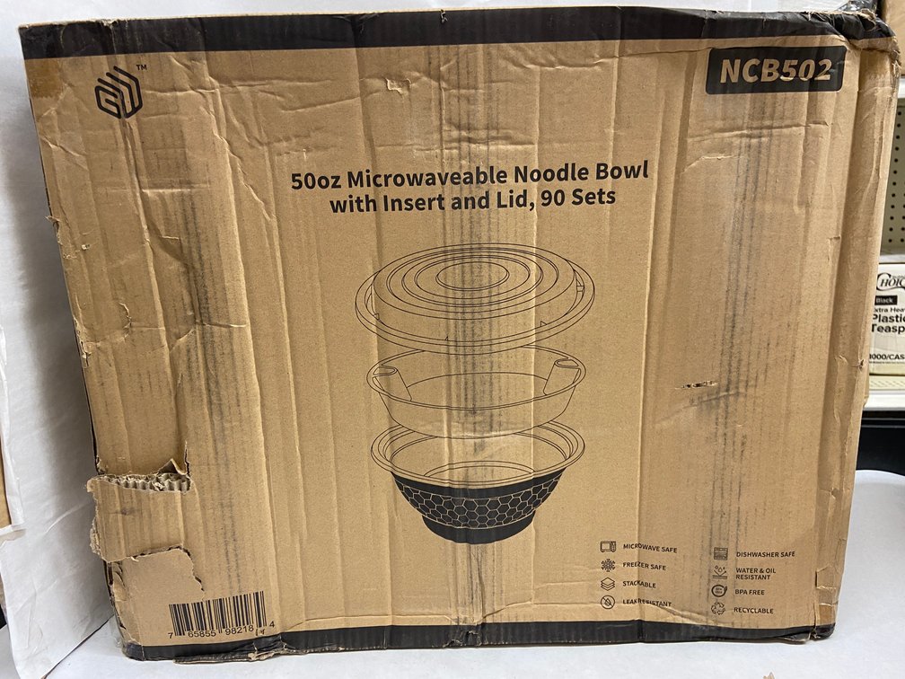Case of 50oz Microwaveable Noodle Bowls