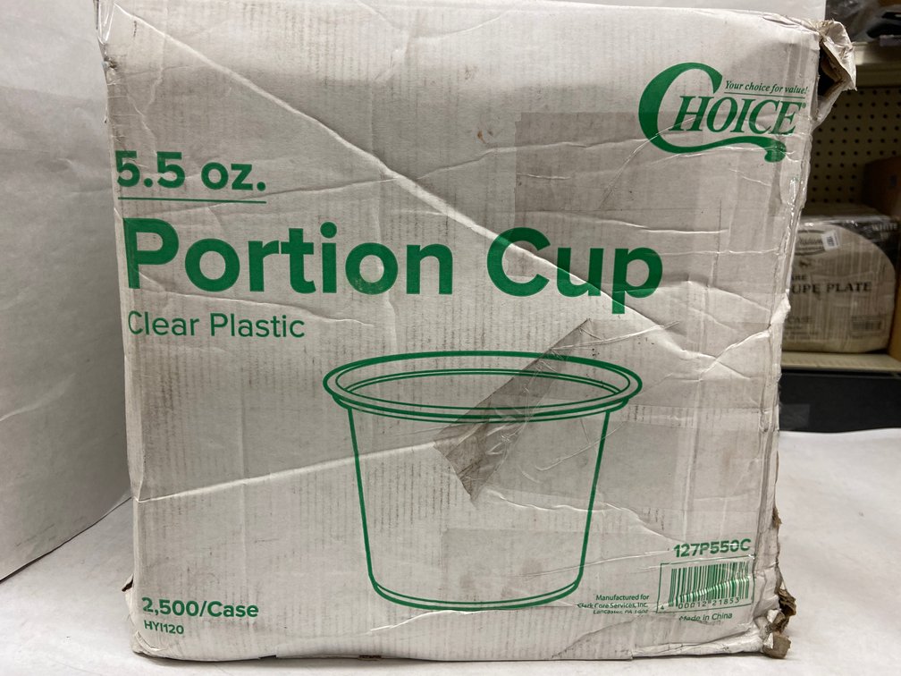 Case of 5.5 oz. Clear Plastic Portion Cups