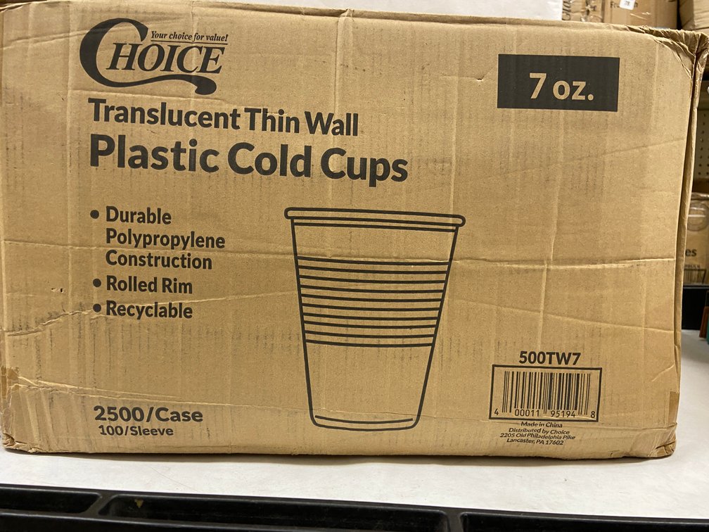 Case of Choice 7 oz. Plastic Cold Cups