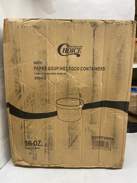 Case of 16 oz Paper Soup Containers