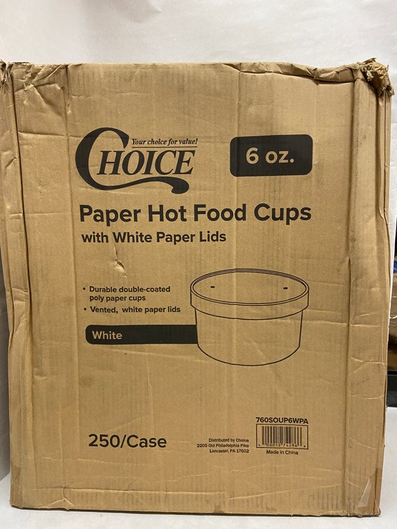Case of 6 oz. Paper Hot Food Cups