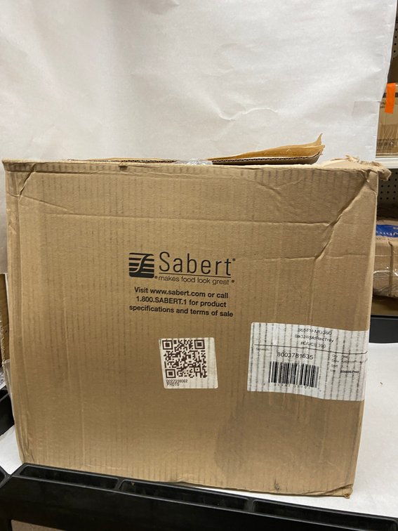 Case of Sabert 32oz Black Rectangular Trays
