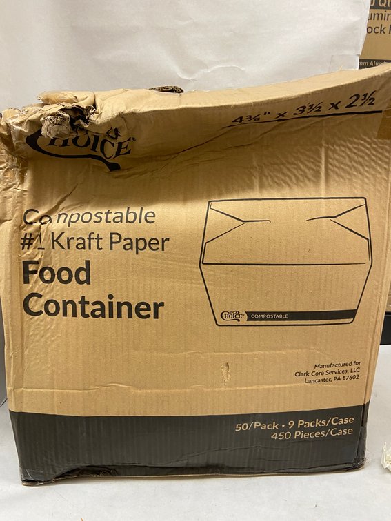 Case of EcoChoice Kraft Paper Food Containers