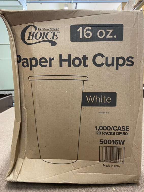 Case of 16 oz. Paper Hot Cups