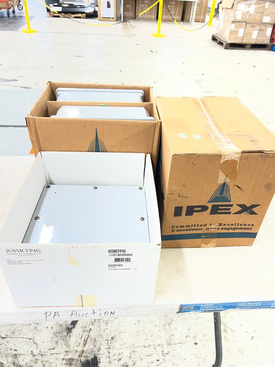 (5) New 12X12X4 PVC Juction Boxes