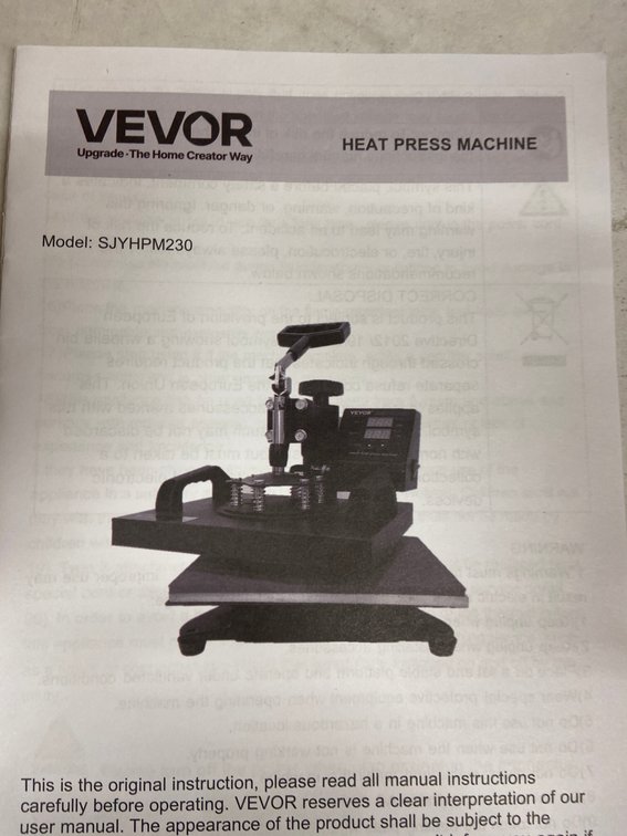 Vevor Heat Press Machine