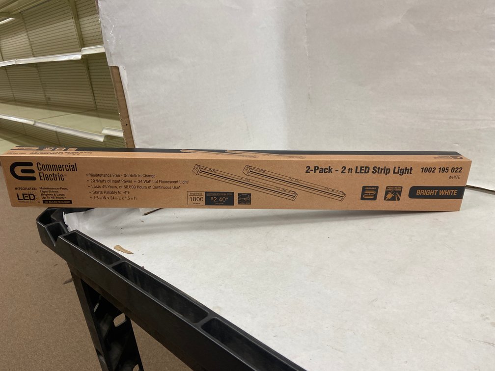 (2x Bid)Commercial Electric 2pk 2' LED Strip Light