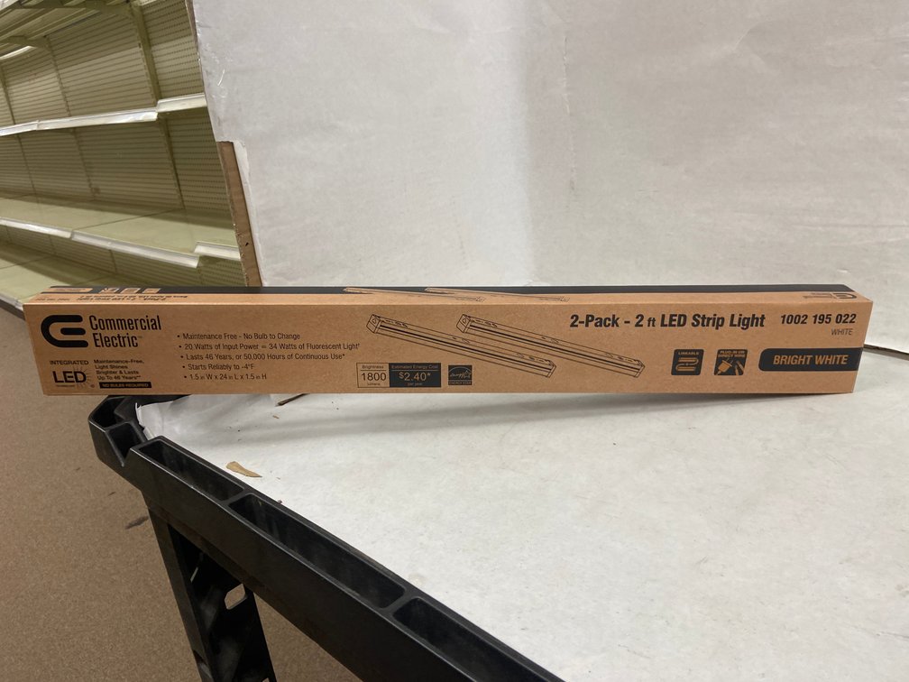 (2x Bid)Commercial Electric 2pk 2' LED Strip Light
