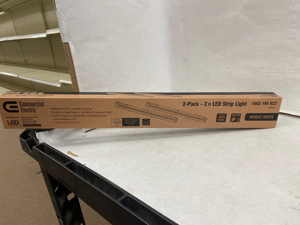(2x Bid)Commercial Electric 2pk 2' LED Strip Light