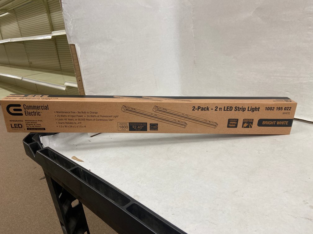 (2x Bid)Commercial Electric 2pk 2' LED Strip Light