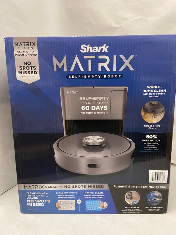 Shark Matrix Self-Empty Robot