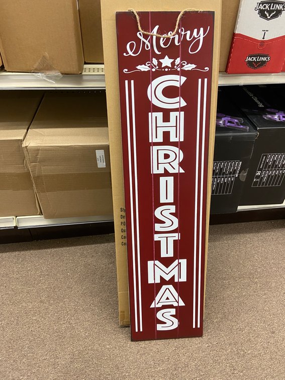 Reversible 36" Merry Christmas Porch Sign