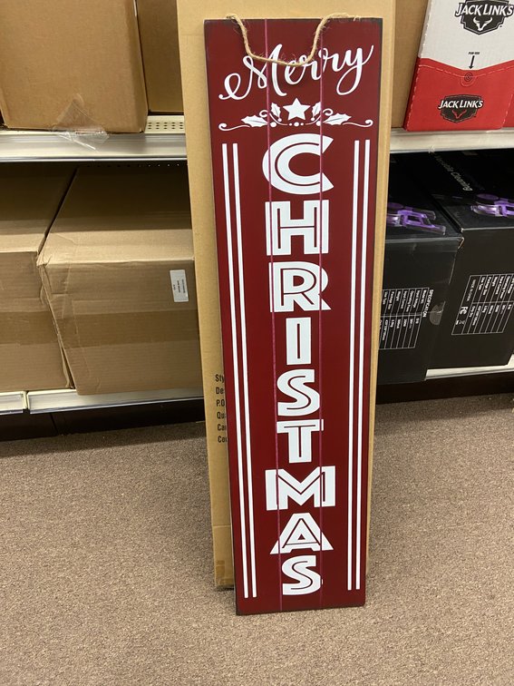 Reversible 36" Merry Christmas Porch Sign