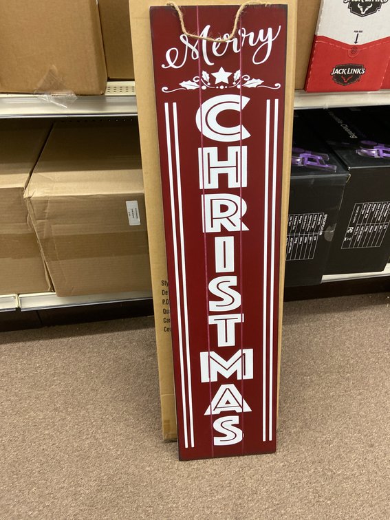 Reversible 36" Merry Christmas Porch Sign