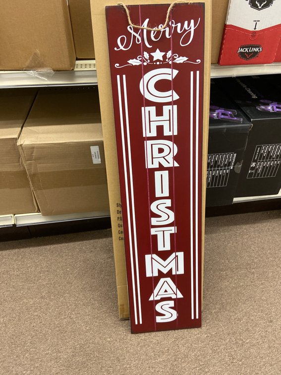 Reversible 36" Merry Christmas Porch Sign