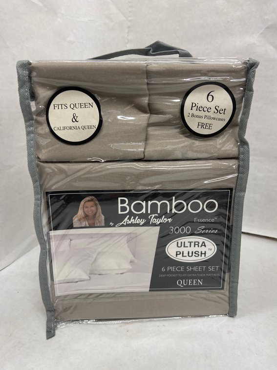 Ashley Taylor 6pc Bamboo Sheet Set-Queen