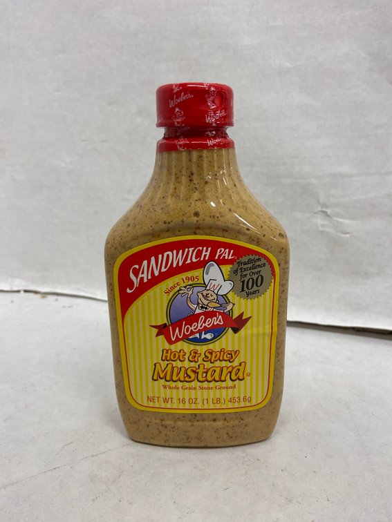 (6x Bid)Woelers 16oz Hot & Spicy Mustard