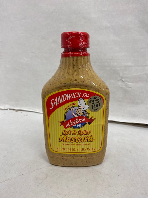 (6x Bid)Woelers 16oz Hot & Spicy Mustard