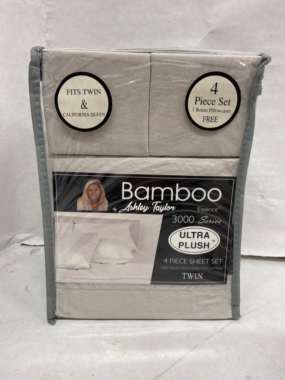 Ashley Taylor 4pc Bamboo Sheet Set-Twin