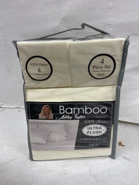Ashley Taylor 4pc Bamboo Sheet Set-Twin