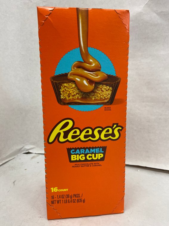 (4x Bid)Reese's 16pc 1.4oz Caramel Big Cup