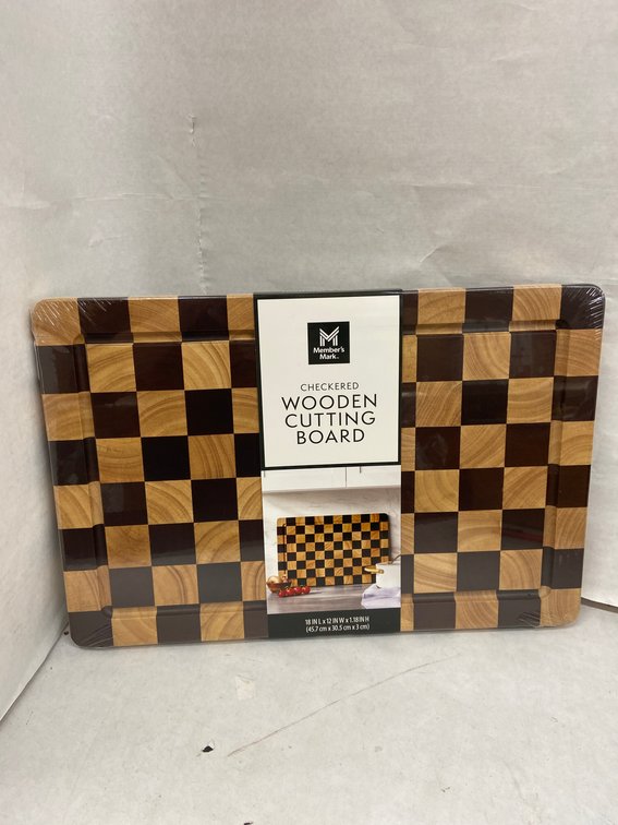 Members Mark Checkered Wooden Cutting Board