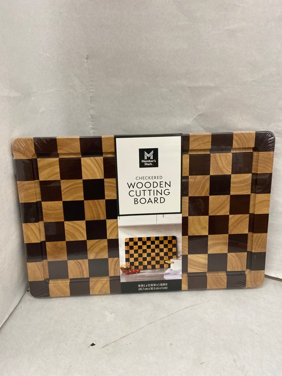 Members Mark Checkered Wooden Cutting Board