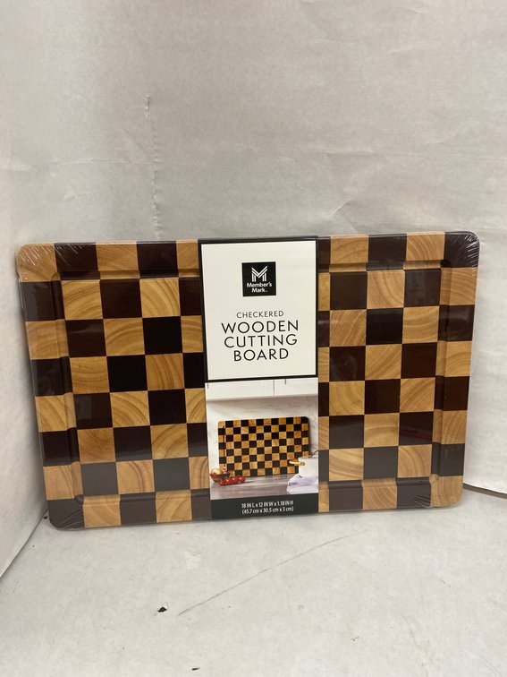 Members Mark Checkered Wooden Cutting Board