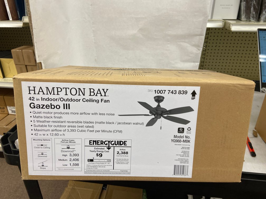 Hampton Bay 42" Ceiling Fan