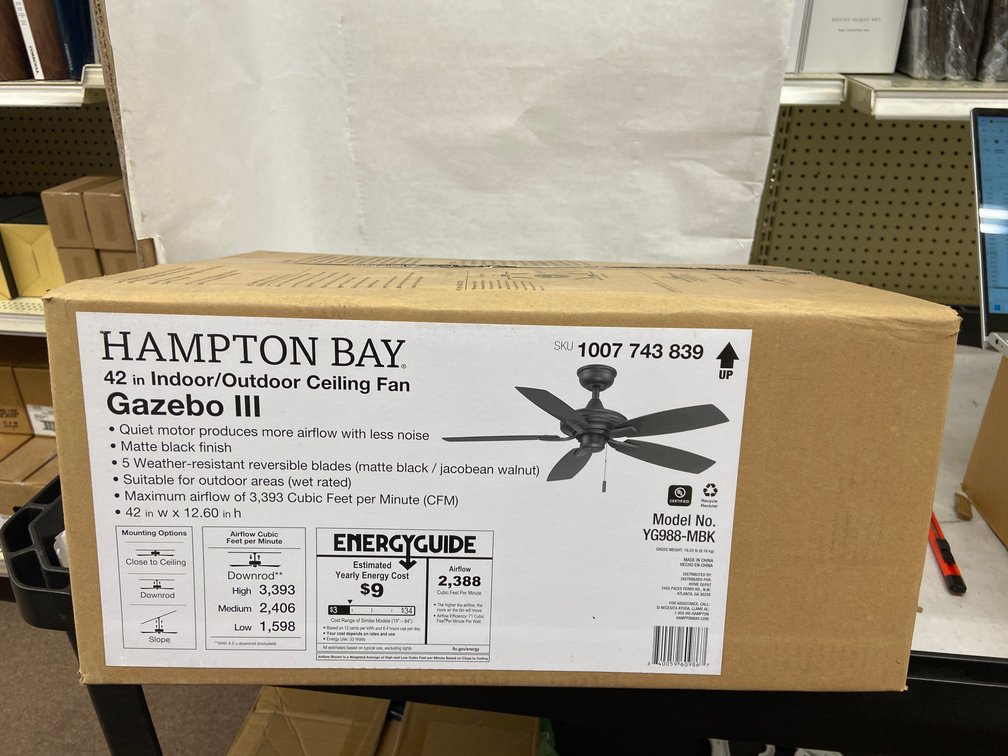 Hampton Bay 42" Ceiling Fan