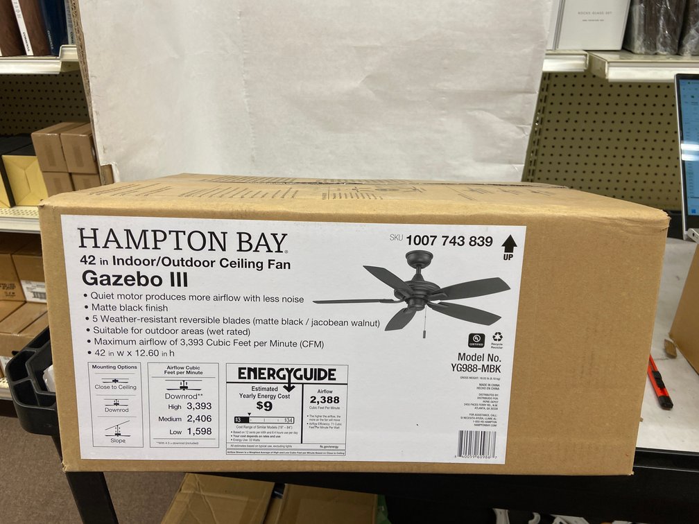 Hampton Bay 42" Ceiling Fan