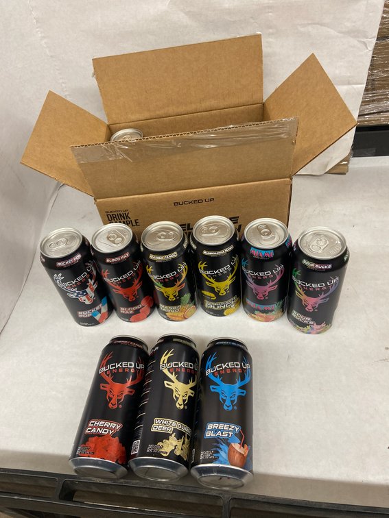 (2x Bid)Buckled Up 12pk 16oz Energy Drink Variety Pack