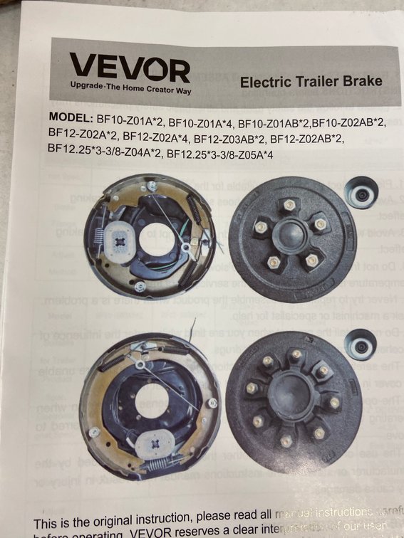 Vevor Electric Trailer Brake