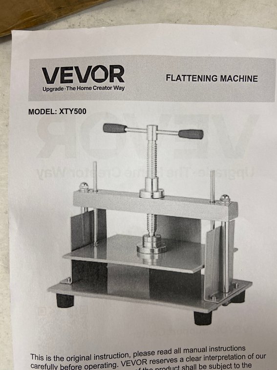 Vevor Flattening Machine